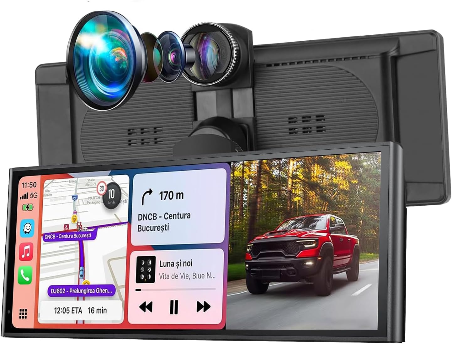 VisionDrive Pro - Wireless CarPlay with Extended 20M Camera