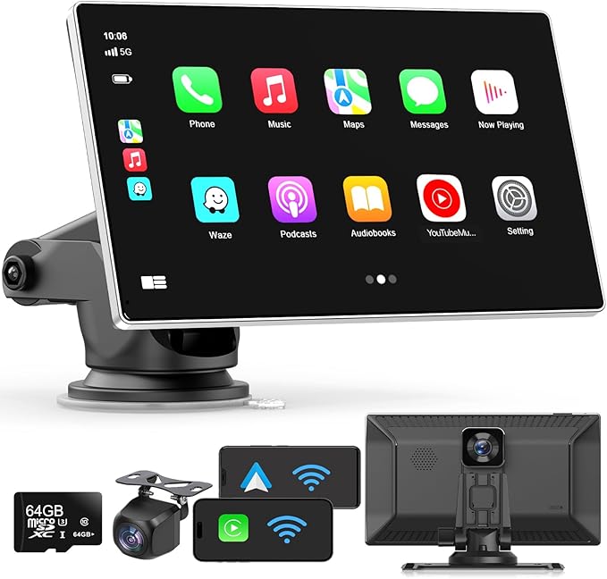 Premium 9" Wireless CarPlay Screen & Dash Cam