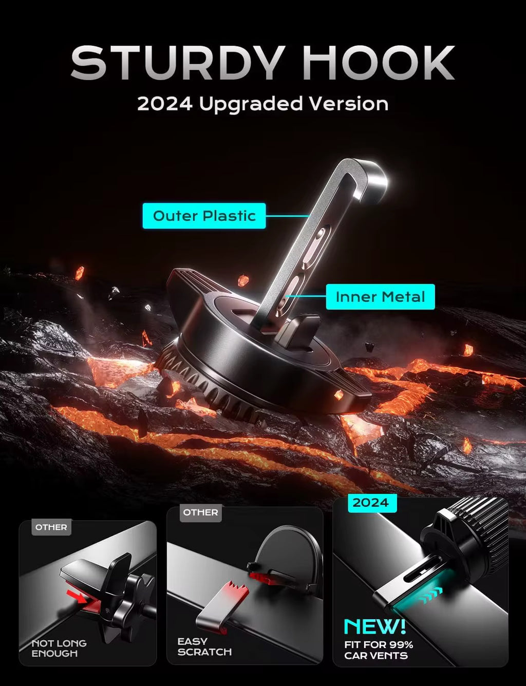Wireless car charger phone holder mount
