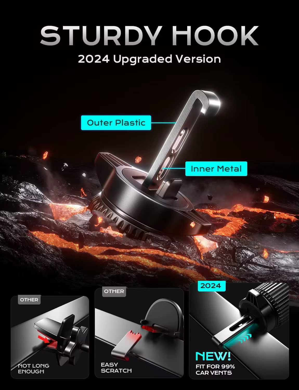 Wireless car charger phone holder mount