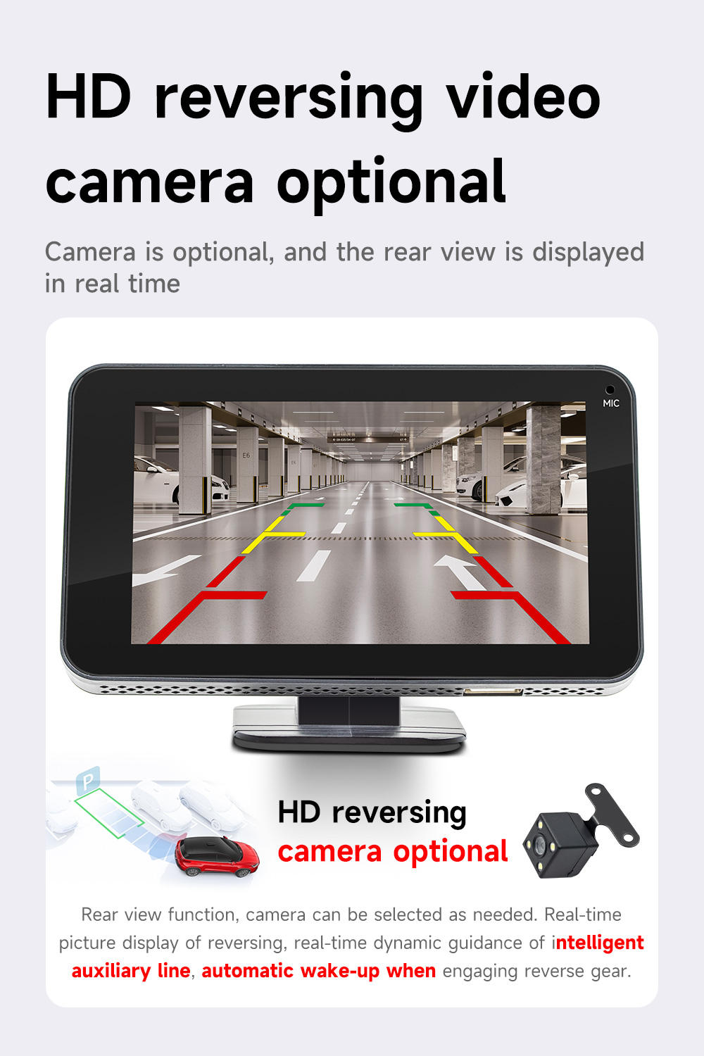 4.7" Carplay Car Smart Screen Multimedia Video Player Wireless Carplay Android Auto Car Radio for Apple Android Stereo
