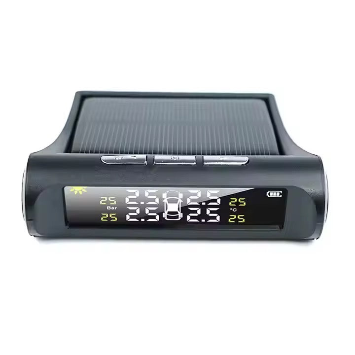 4 Sensor Tires Tire TPMS S2 Solar Power Pressure Monitoring System Universal Wireless with 4 External Sensors Monitor 4 Tires