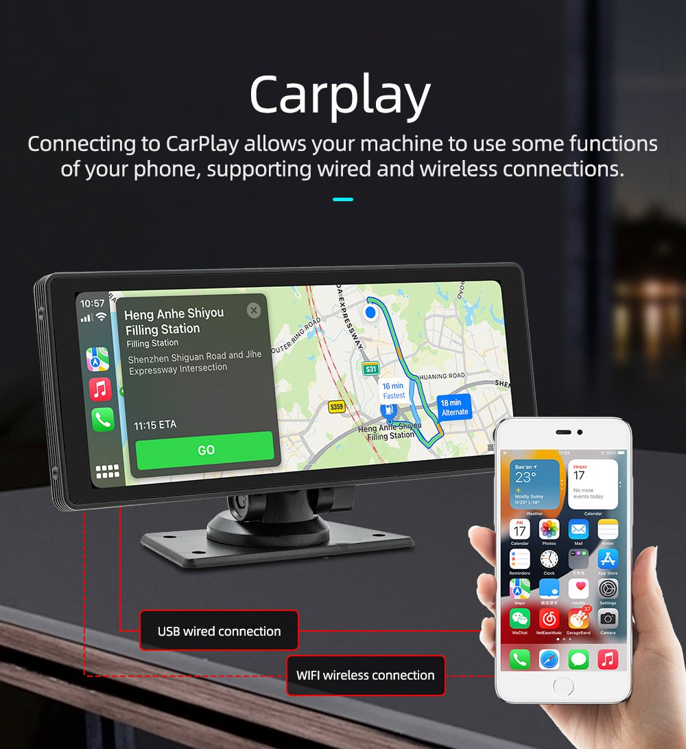VisionDrive Pro - Wireless CarPlay with Extended 20M Camera