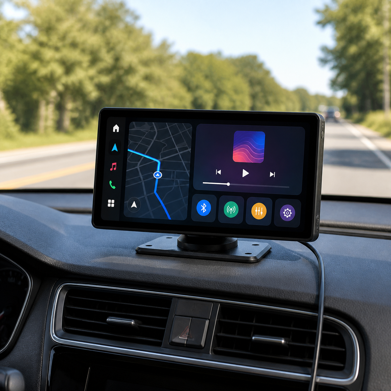 10.26" Portable Wireless CarPlay Car Monitor photo 3